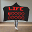 Gaming Life Bar (Game Hearts Health Bar) - Video Gaming Hooded Blanket