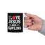 I Love Jesus And Bowling Ceramic Mug | Love Faith In Jesus Gifts (11oz)