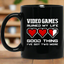 Video Games Ruined My Life 11 oz. Black Mug