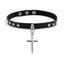 Leather Cross Necklace | Goth Cross Necklace