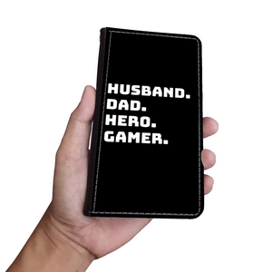 Husband Dad Hero Gamer Video Game  Wallet Phone Case