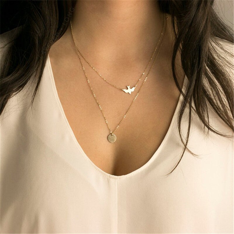 Collier Rose Gold Rose Statement Pendant Necklace