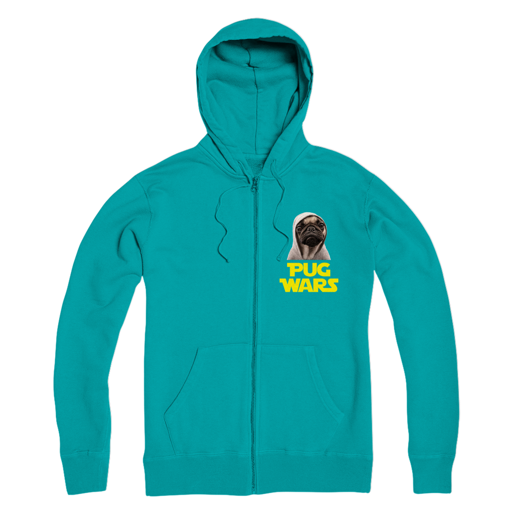 Pug Wars The Last Pug Premium Adult Zip Hoodie
