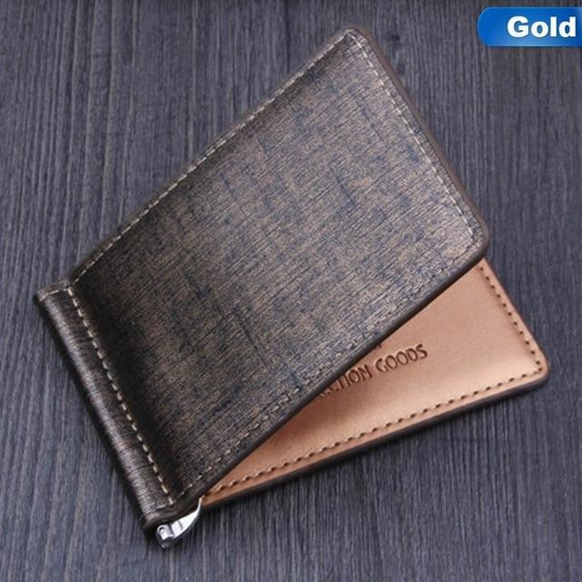 Leather Wallet Money Clip