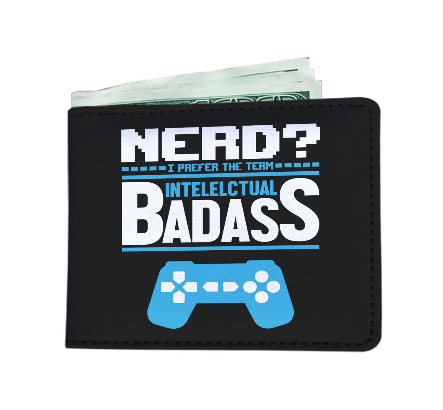 Nerd? I Prefer The Term Intellectual Badass Video Gamer Mens Wallet