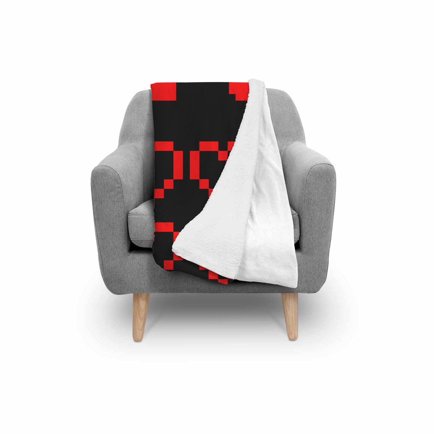 Gaming Life Bar (Game Hearts Health Bar) Video Gamer Blanket