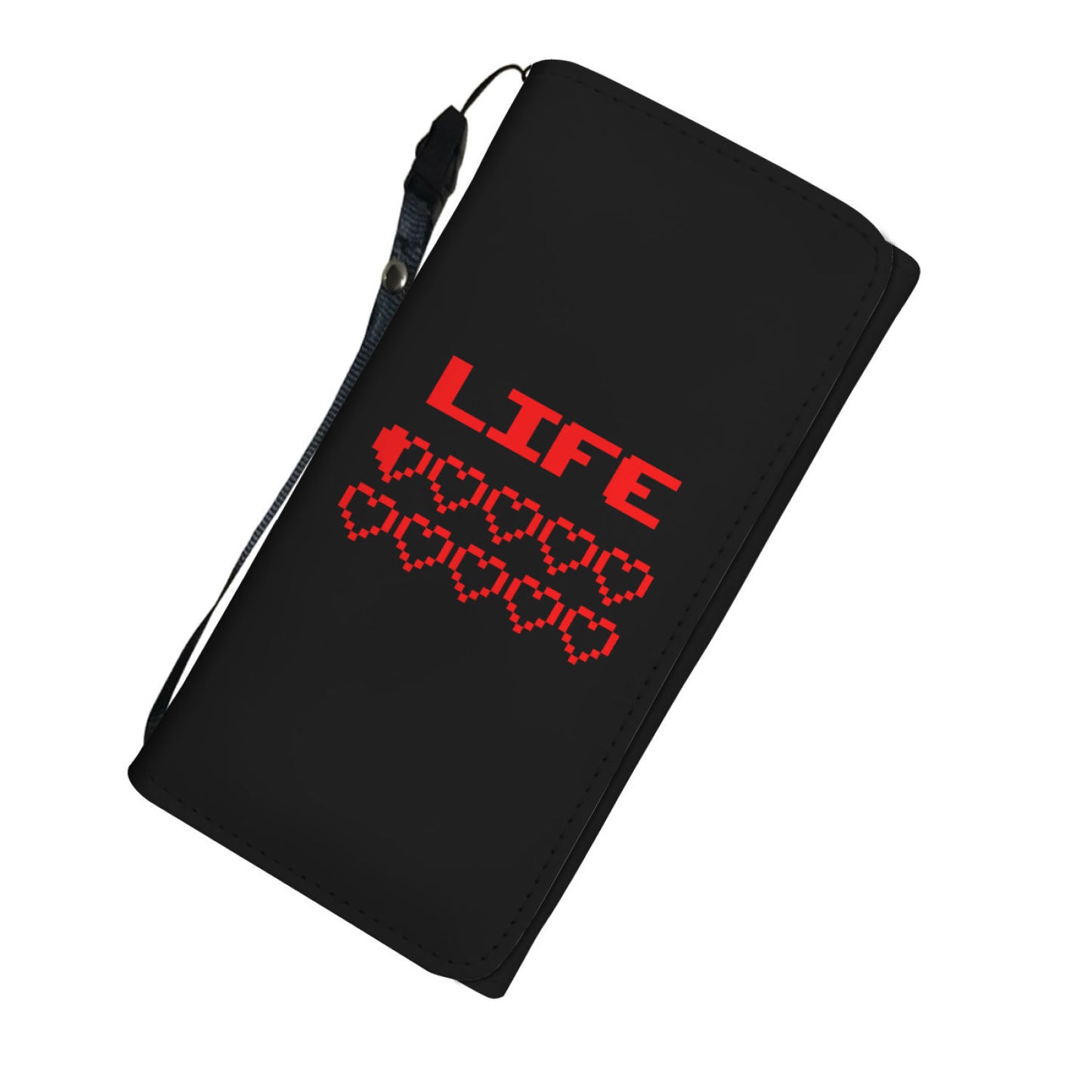 Gaming Life Bar - Game Hearts Health Bar Video Gamer Womens Wallet