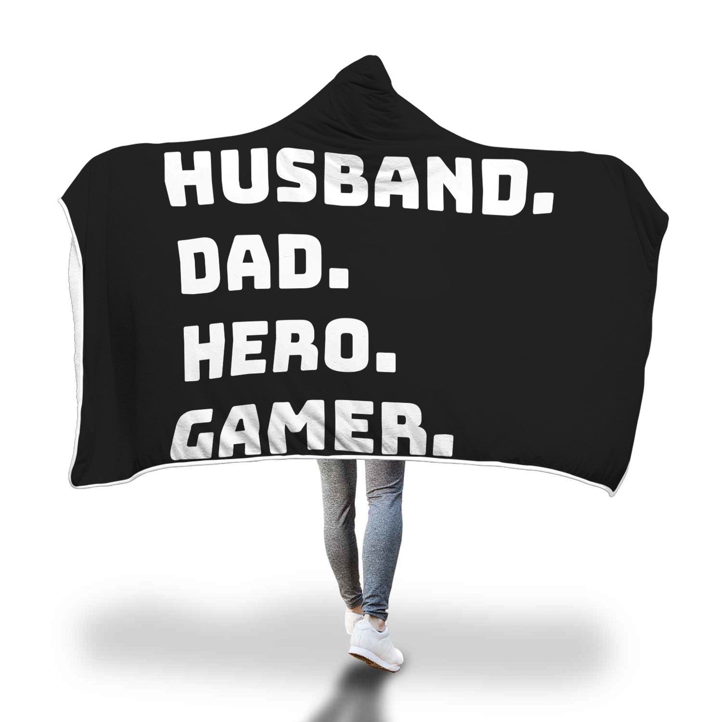 Husband Dad Hero Gamer - Video Gamer Hooded Blanket