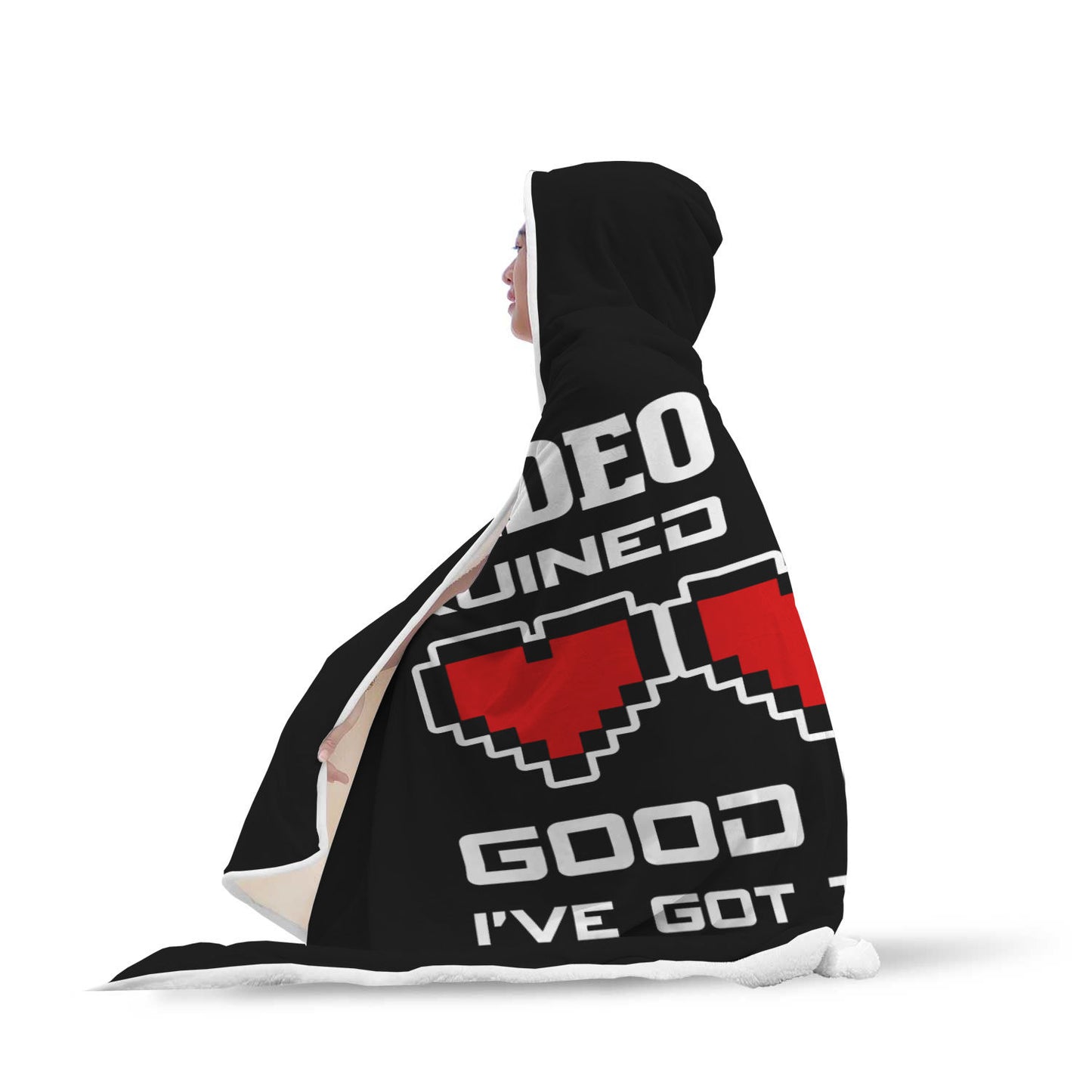 Video Games Ruined My Life Good Thing I've Got Two More RPG Gaming Hooded Blanket
