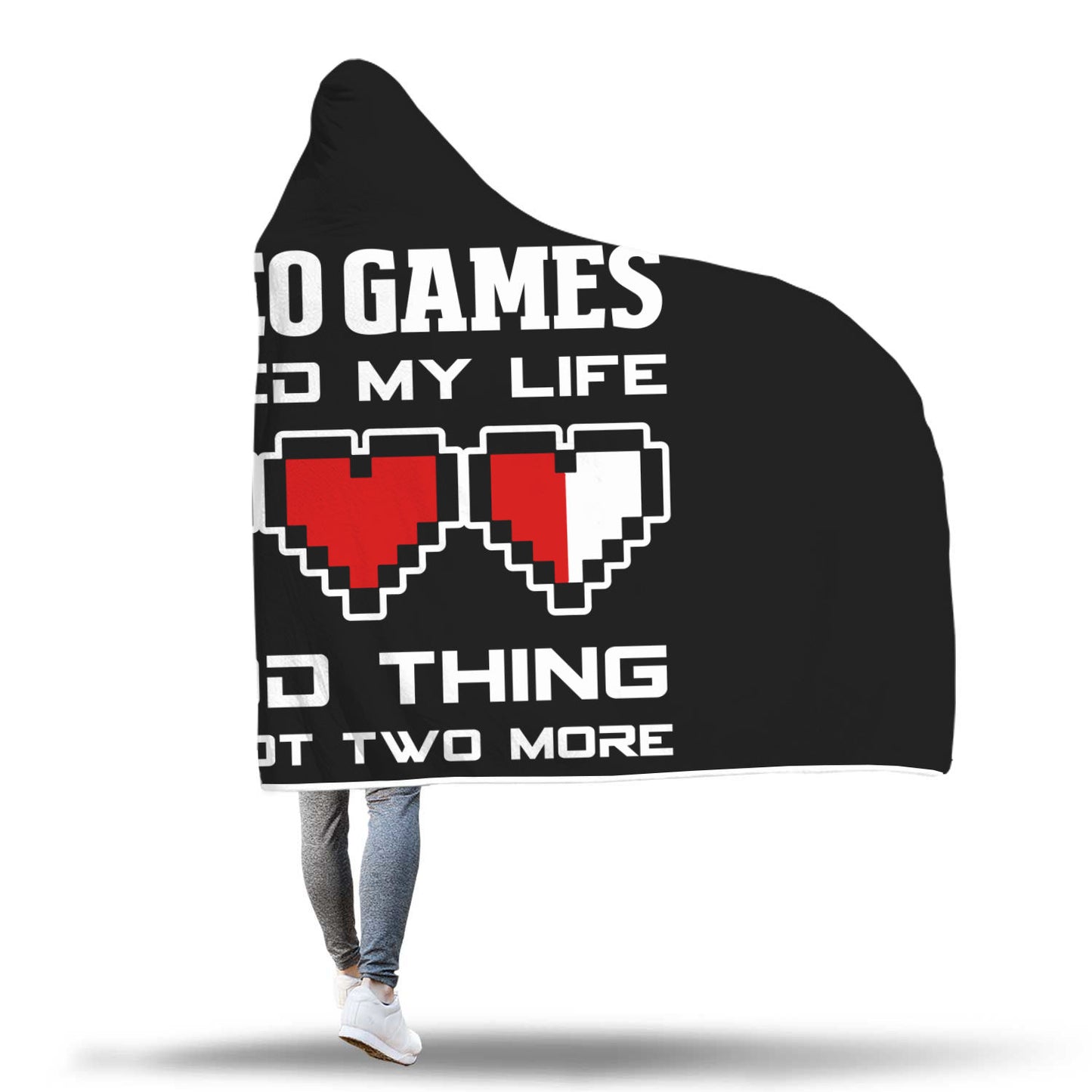 Video Games Ruined My Life Good Thing I've Got Two More RPG Gaming Hooded Blanket