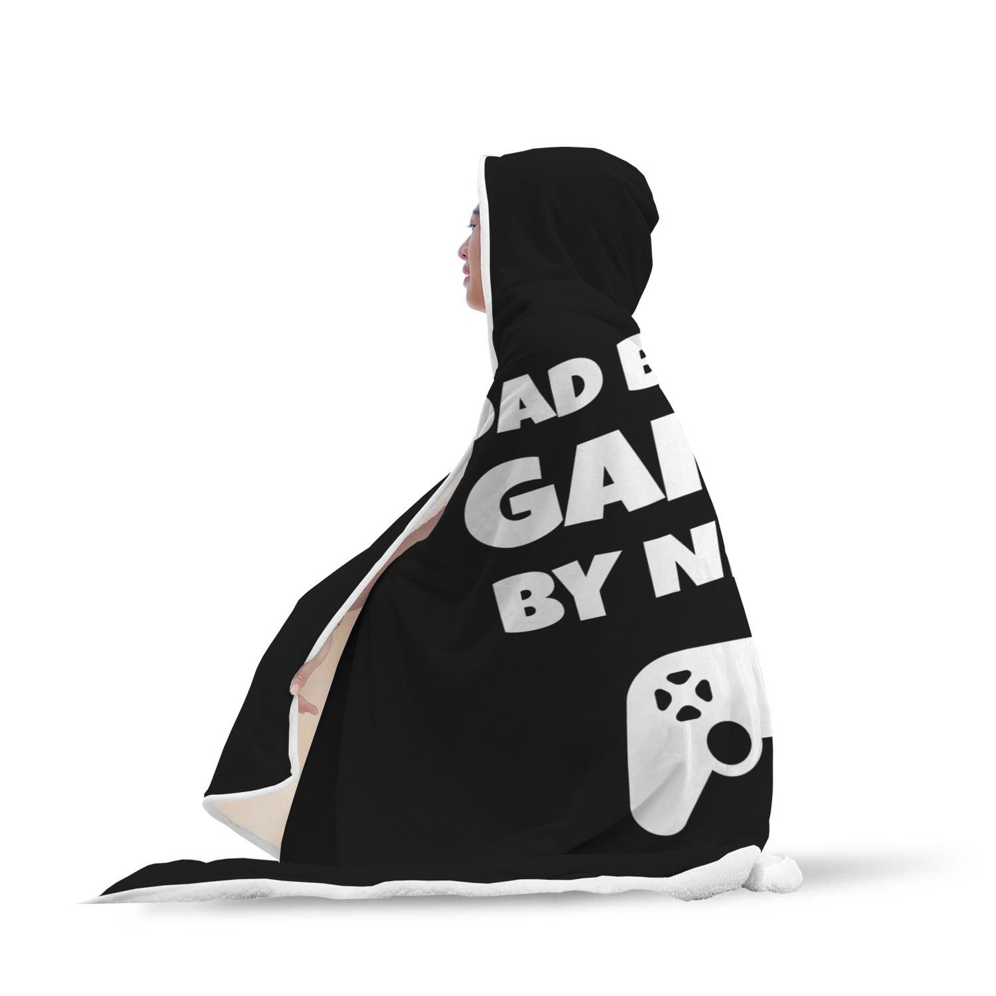 Dad By Day Gamer By Night Videogame Hooded Blanket