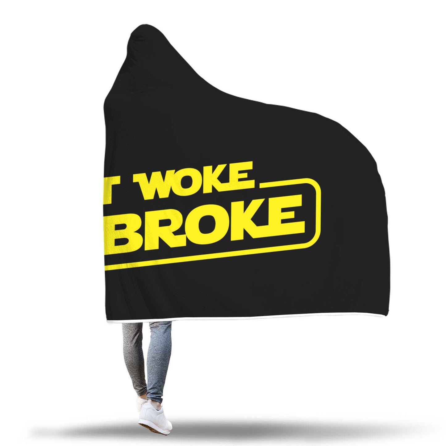 Get Woke Go Broke Hooded Blanket