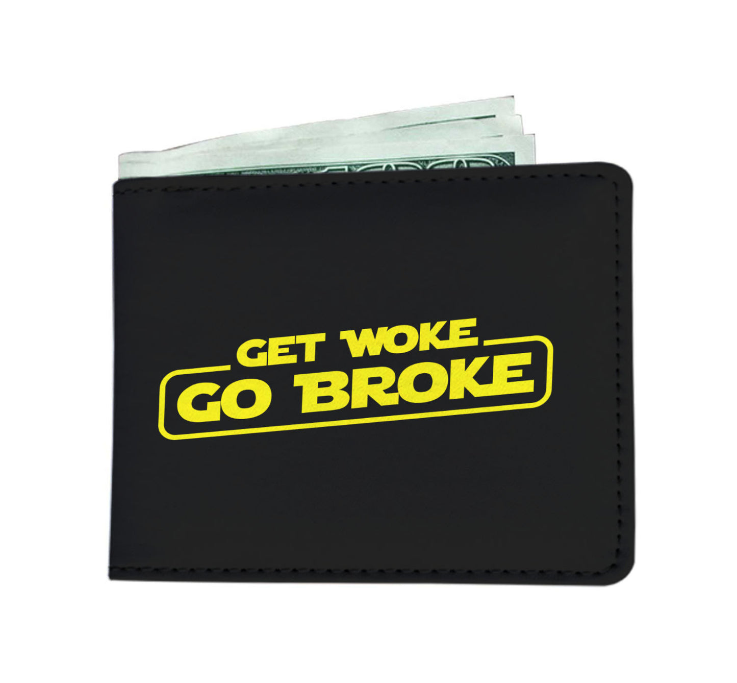 Get Woke Go Broke Mens Wallet