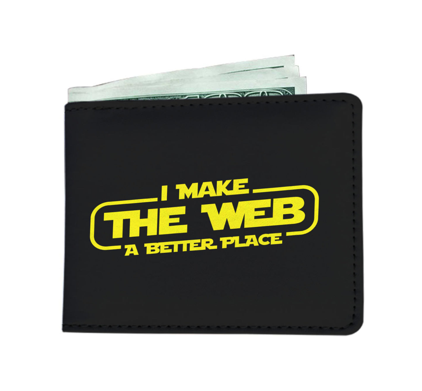 I Make The Web A Better Place Mens Wallet - Web Designer/Web Developer