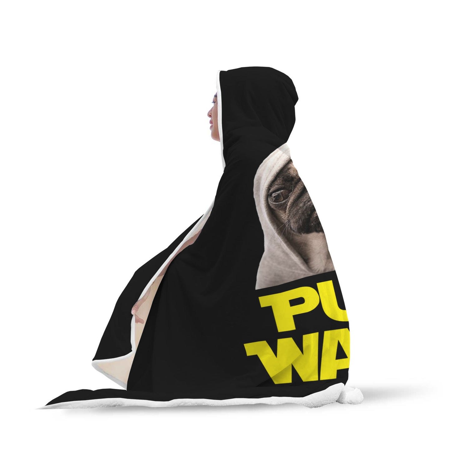 Pug Wars - Pug Lovers Hooded Blanket