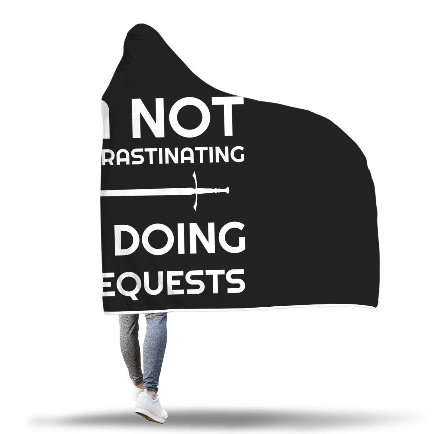 I'm Not Procrastinating I'm Doing Side Quests RPG Video Gamer Hooded Blanket