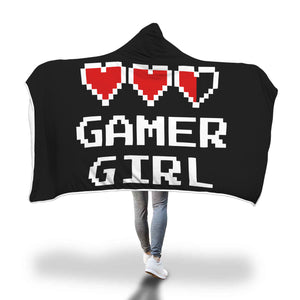 Gamer Girl - Video Game Hooded Blanket Gamer Girl - Video Game Hooded Blanket