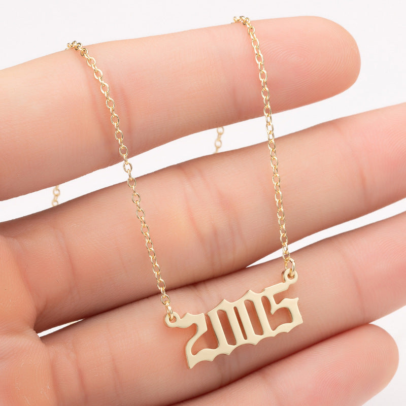 Women's Birth Year Necklace