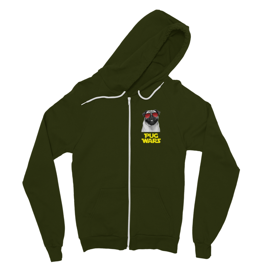 Pug Wars Return Of The Pug Classic Adult Zip Hoodie