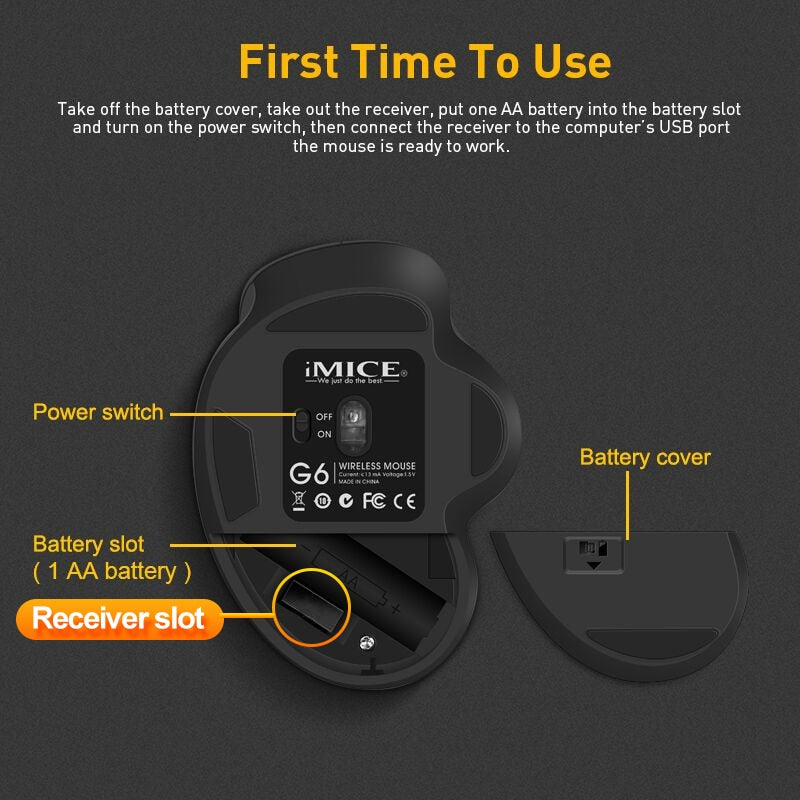 Wireless Computer Ergonomic Gaming Mouse