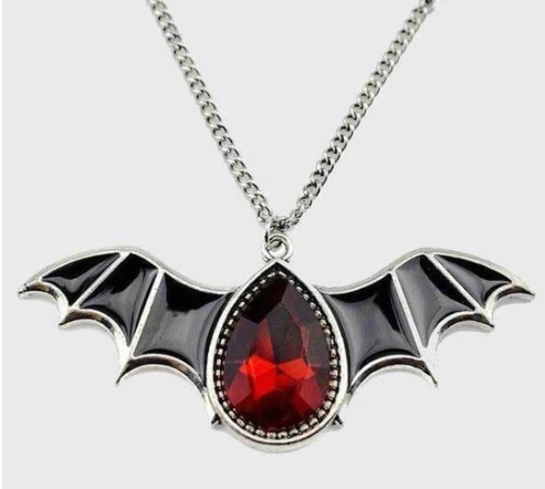 vampire necklace, bat necklace