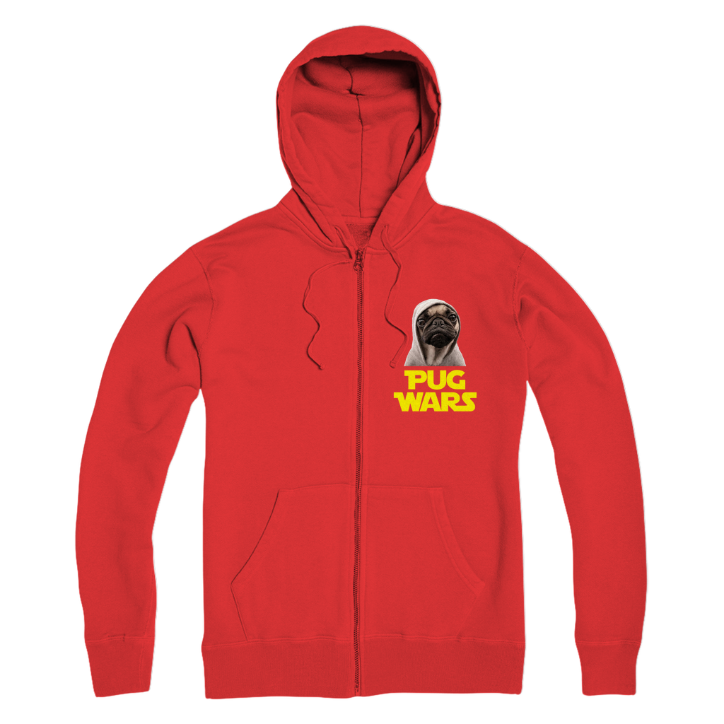 Pug Wars The Last Pug Premium Adult Zip Hoodie