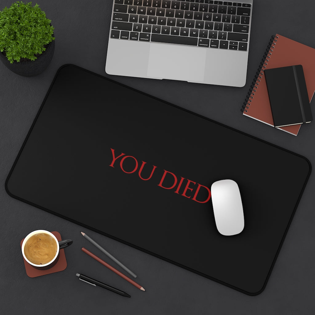 You Died RPG Fantasy Desk Mat | RPG Mouse Mat | Gaming Mouse Pad