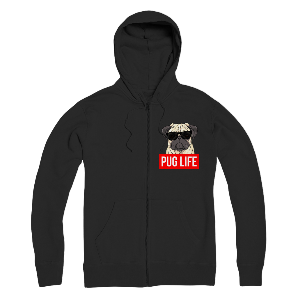 Pug Life - Pug Lover Premium Adult Zip Hoodie