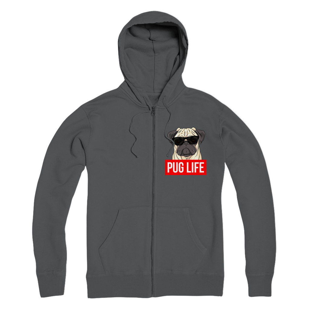 Pug Life - Pug Lover Premium Adult Zip Hoodie