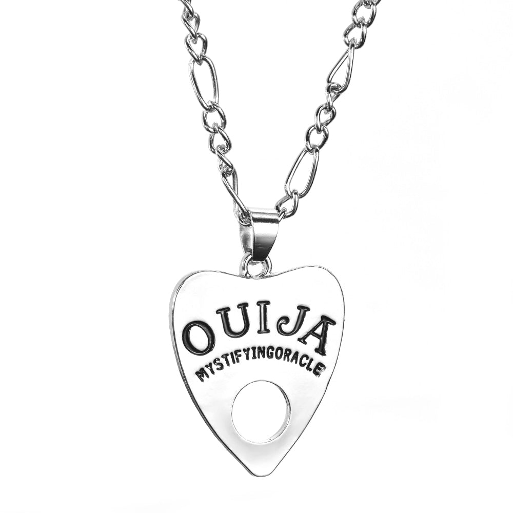 Gothic Ouija Shape Board Pendant Chain Necklace