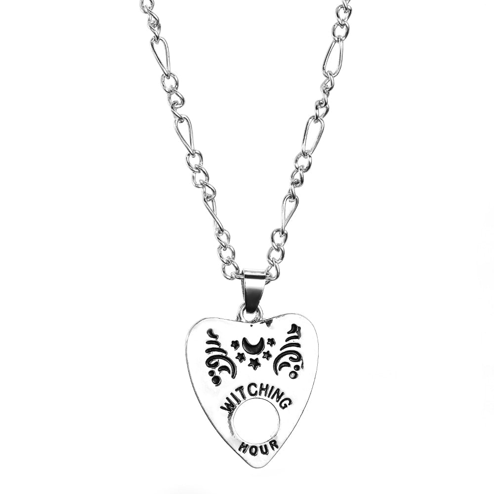 Gothic Ouija Shape Board Pendant Chain Necklace