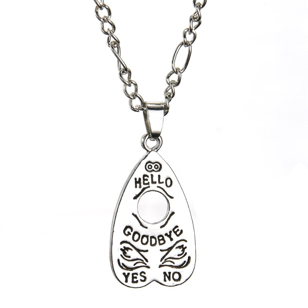 Gothic Ouija Shape Board Pendant Chain Necklace