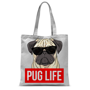 Pug Life - Pug Lover ﻿Classic Sublimation Tote Bag Pug Life - Pug Lover ﻿Classic Sublimation Tote Bag