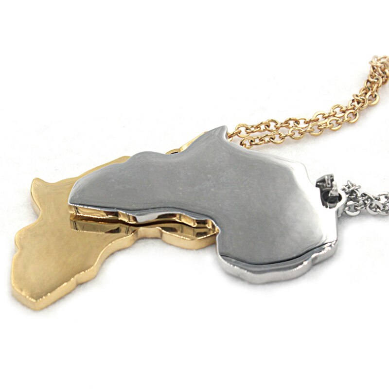africa necklace, african necklace, africa pendant, gold africa necklace, africa pendant gold