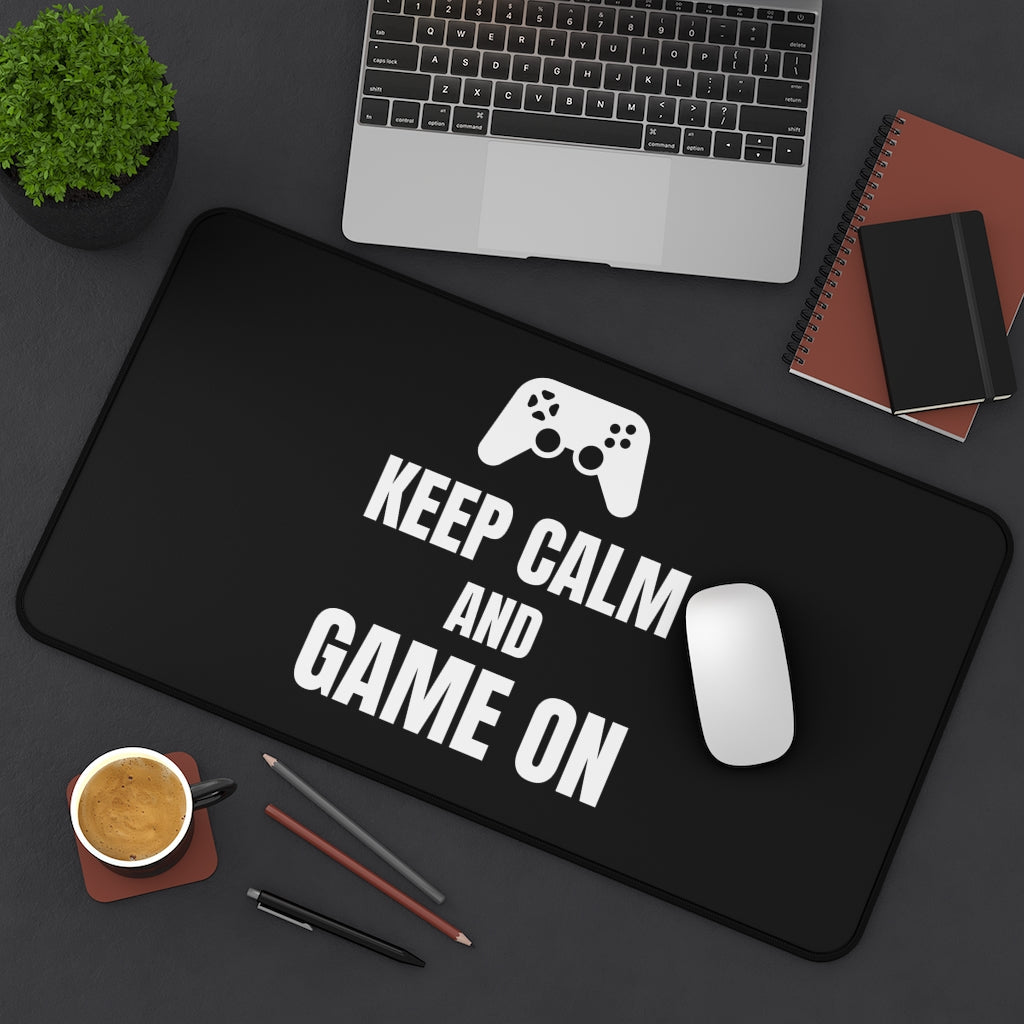Keep Calm And Game On Desk Mat | Fantasy RPG Mouse Mat | Video Game Gaming Mouse Pad