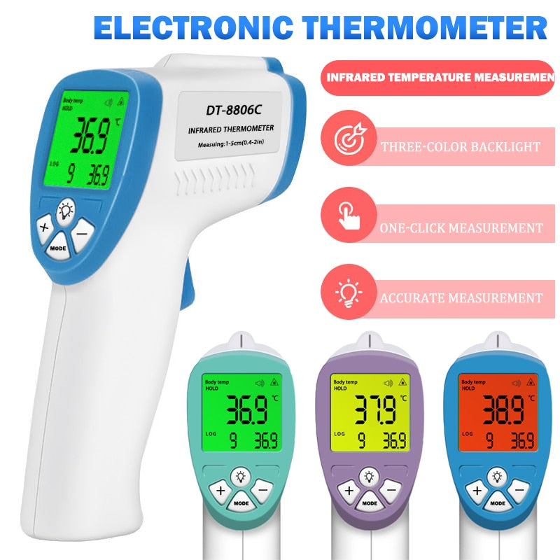 LCD Display Digital Infrared Forehead Electronic Thermometer