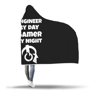 Engineer By Day Gamer By Night 2 Hooded Blanket Image 2