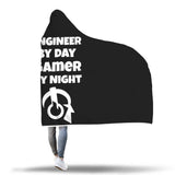 Engineer By Day Gamer By Night 2 Hooded Blanket Image 2