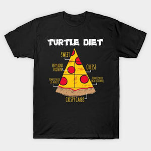 Turtle Diet Pizza T-Shirt turtle pizza turtles ninja hero pizzas
