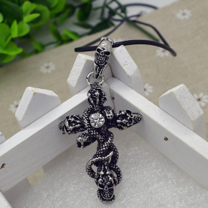 snake necklace, skull necklace, snake chain, snake pendant