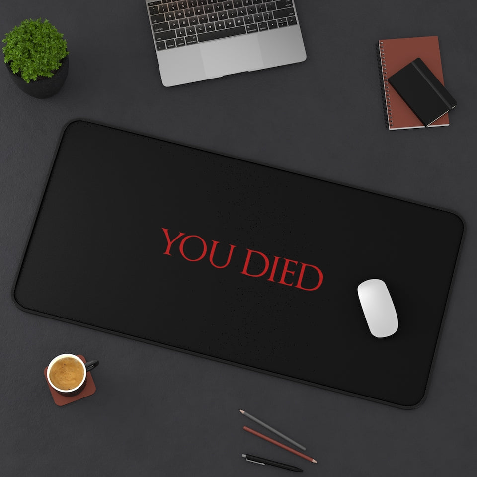 You Died RPG Fantasy Desk Mat | RPG Mouse Mat | Gaming Mouse Pad
