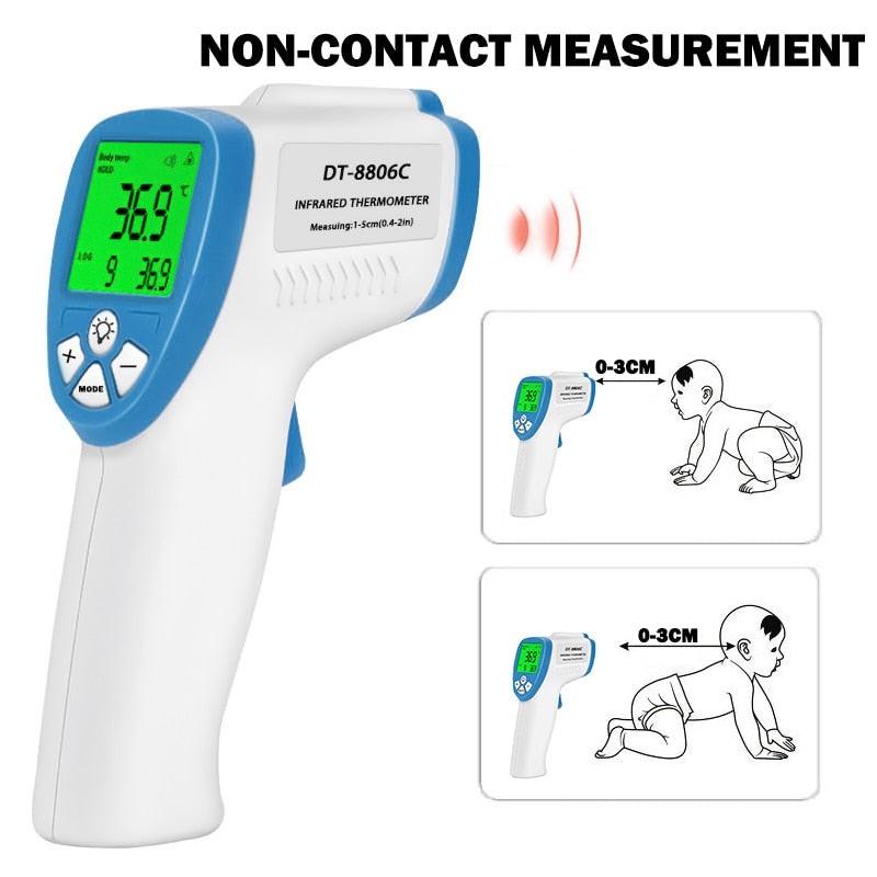 LCD Display Digital Infrared Forehead Electronic Thermometer