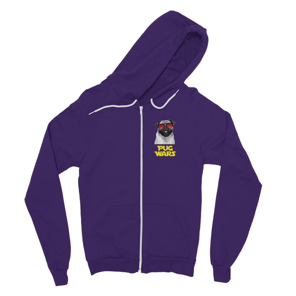 Pug Wars Return Of The Pug Classic Adult Zip Hoodie