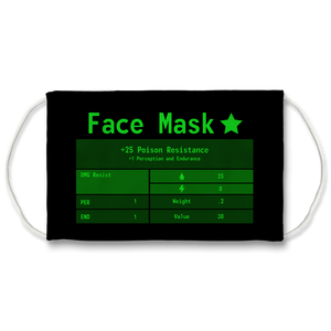 Post Apocalyptic RPG Sublimation Face Mask fallout face mask