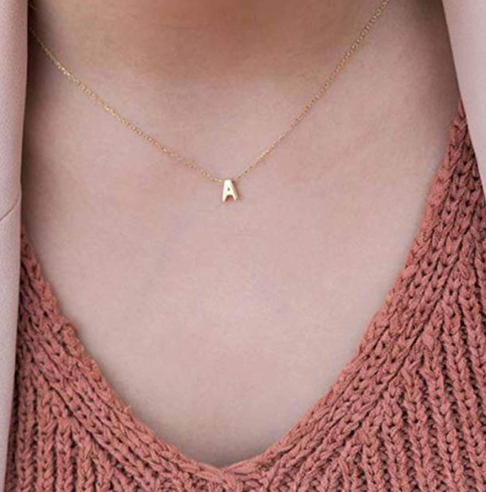 gold initial necklace, initial necklace, letter necklace, monogram necklace, initial necklace silver