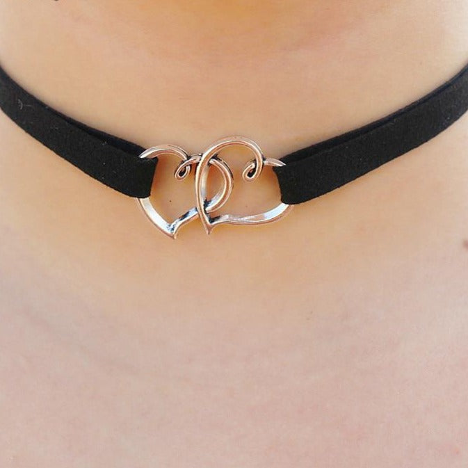 heart choker, heart choker necklace