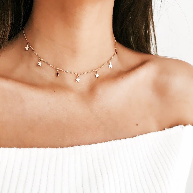 Collier Rose Gold Rose Statement Pendant Necklace