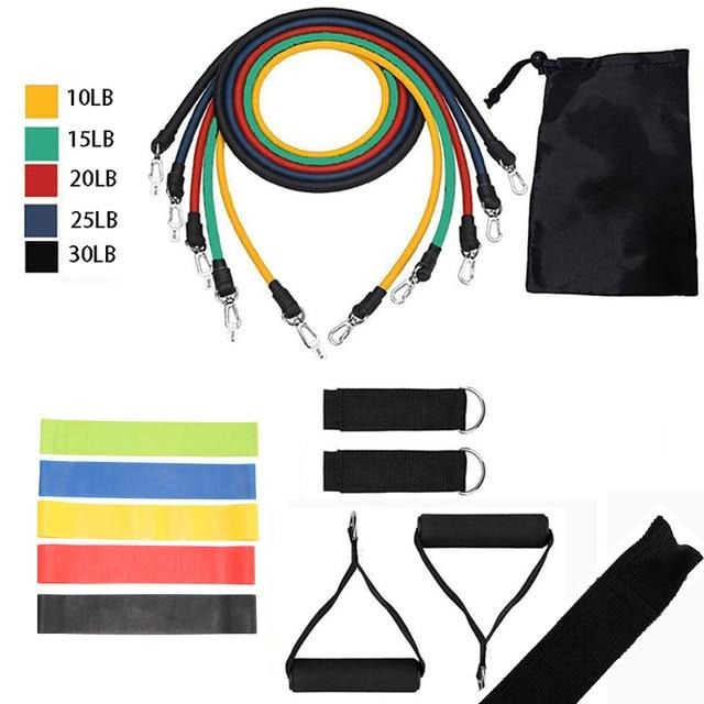 17pcs Home Workout Resistance Bands Set