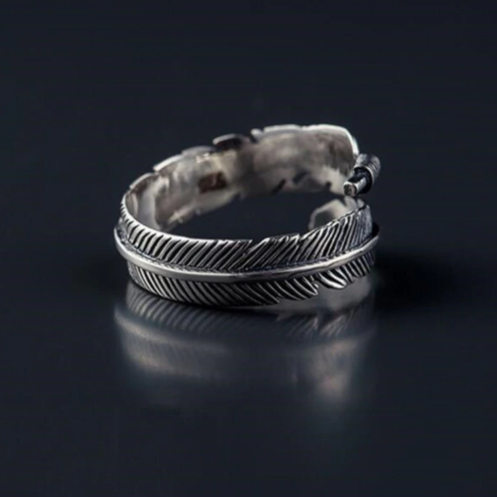 Silver Feather Ring