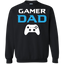Gamer Dad Video Gamer Crewneck Pullover Sweatshirt 8 oz.